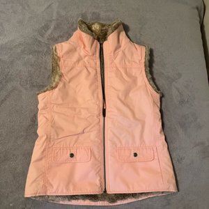GAP Light Pink Faux-Fur Vest